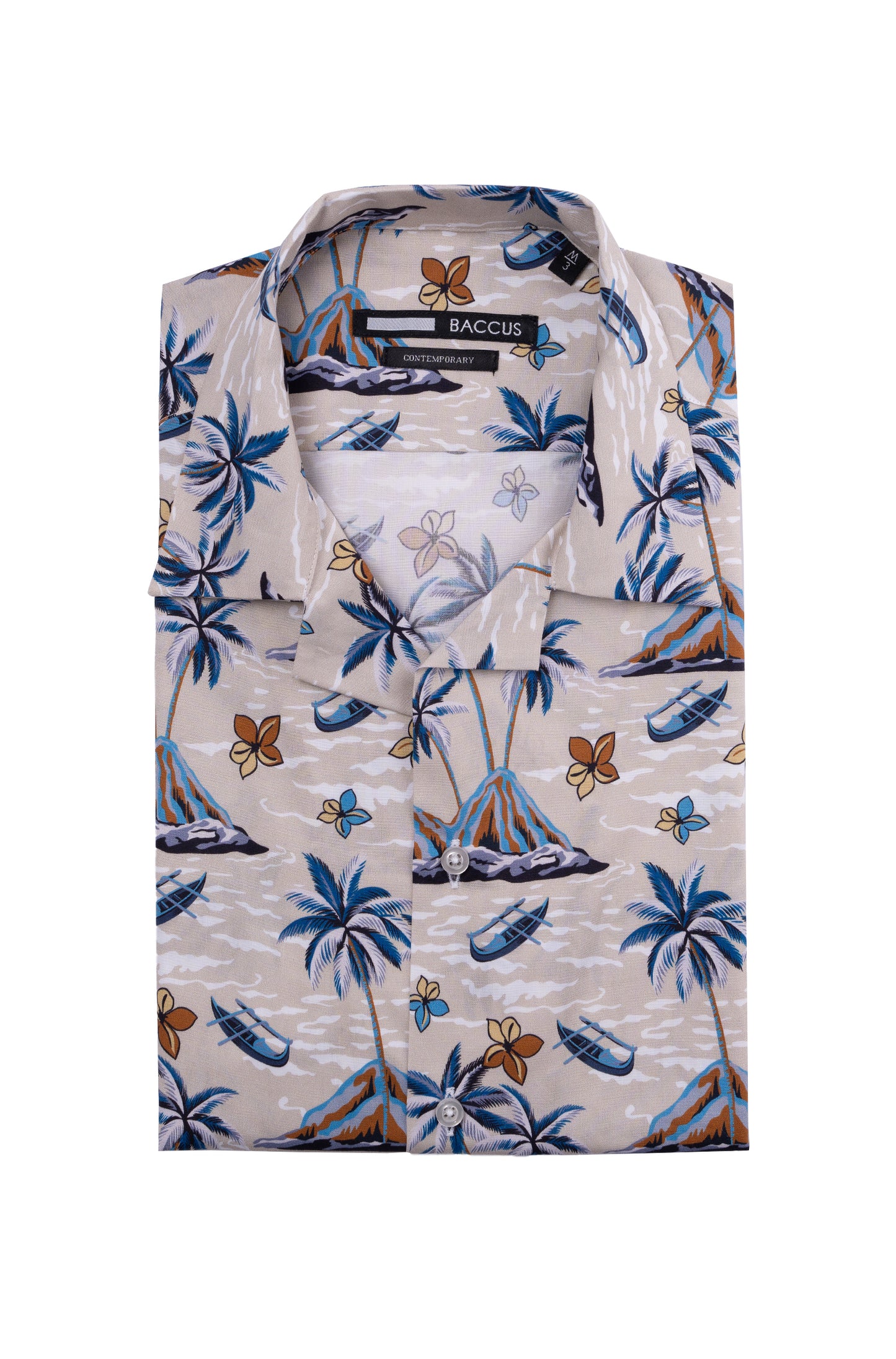 Baccus Hawaiian Shirt - Beige