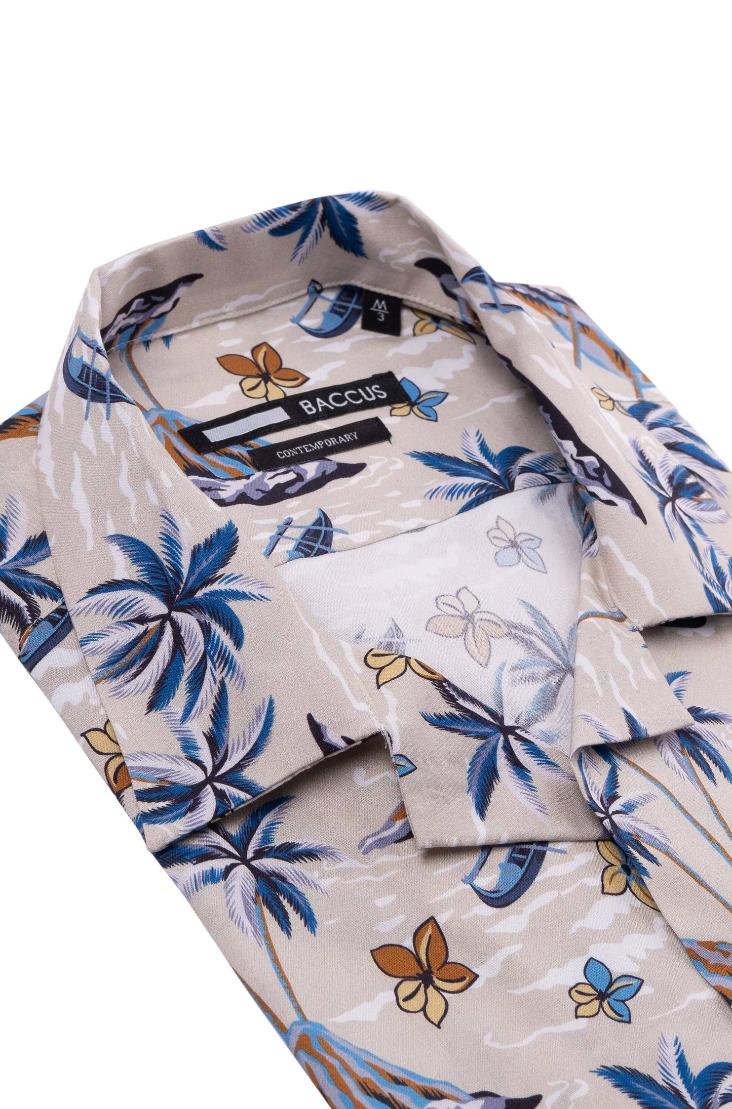 Camisa havaiana Baccus - Bege