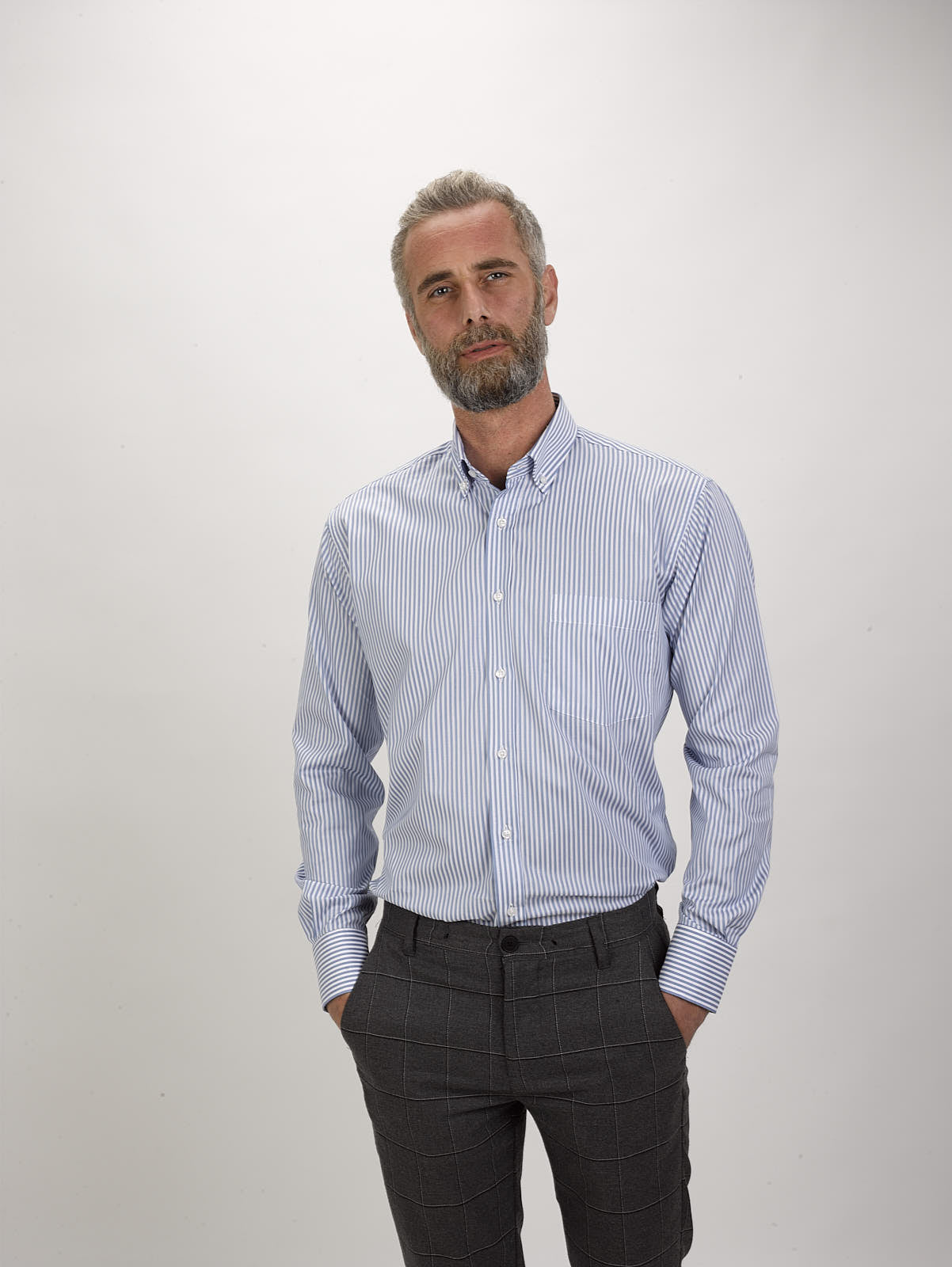 Men's striped shirt - Blue