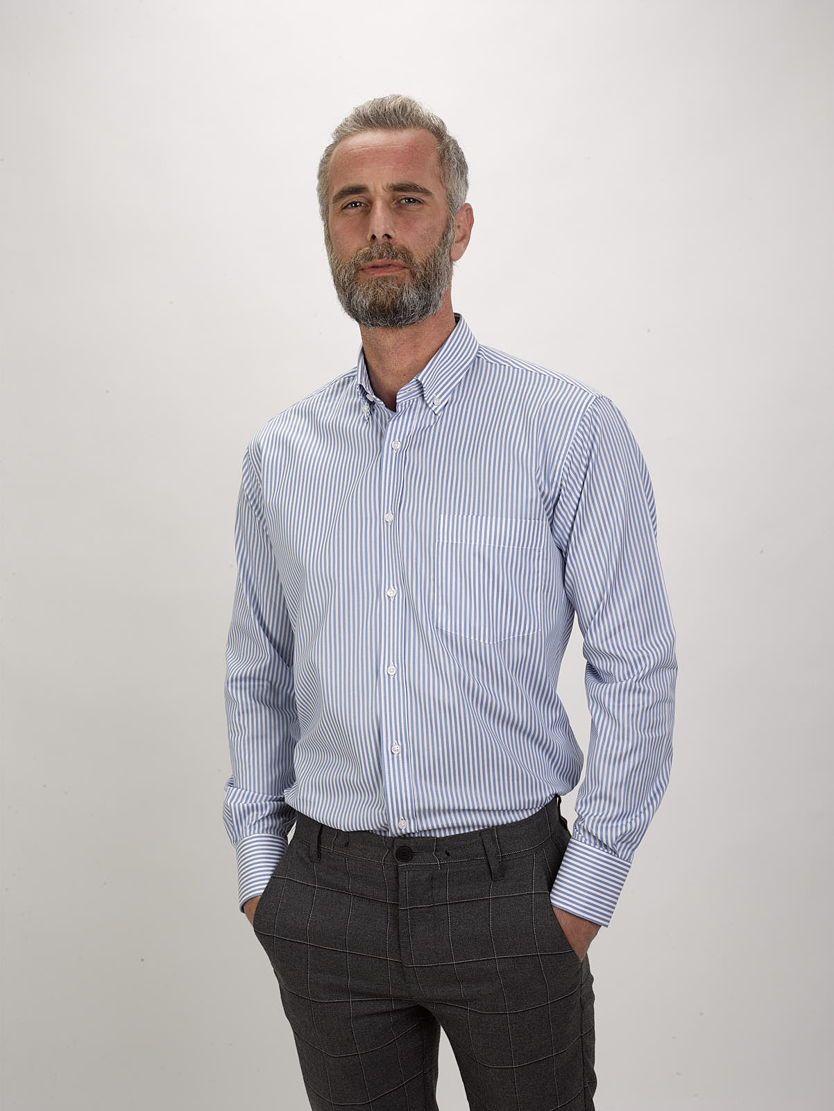 Men's striped shirt - Blue