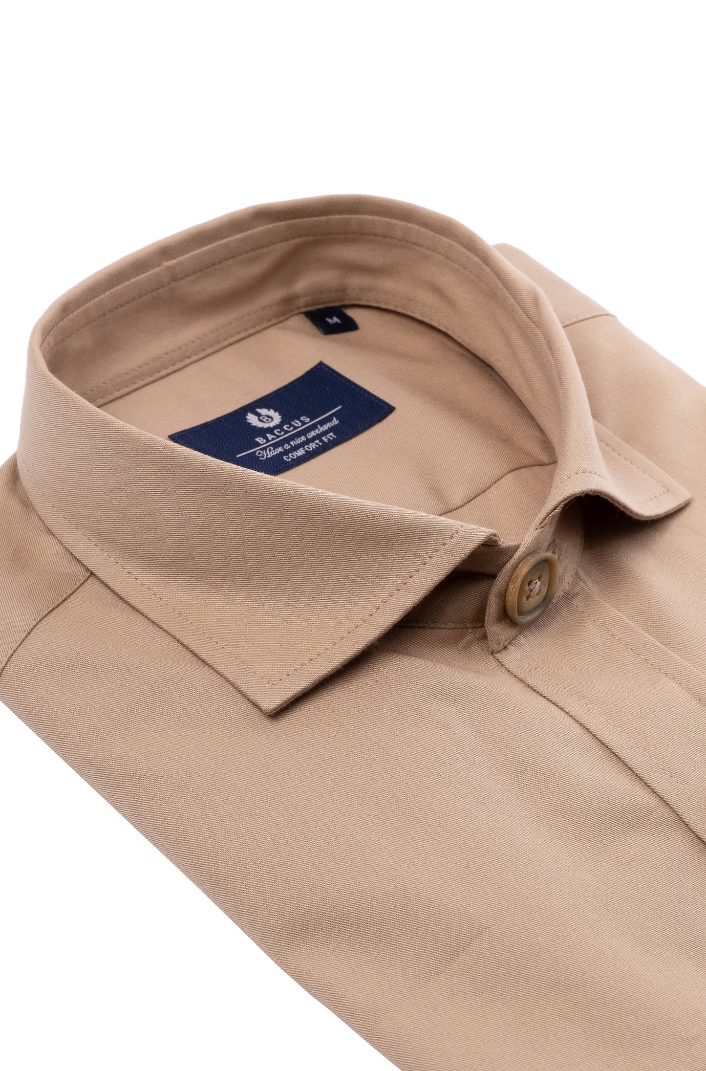 Premium Plain Overshirt - Beige