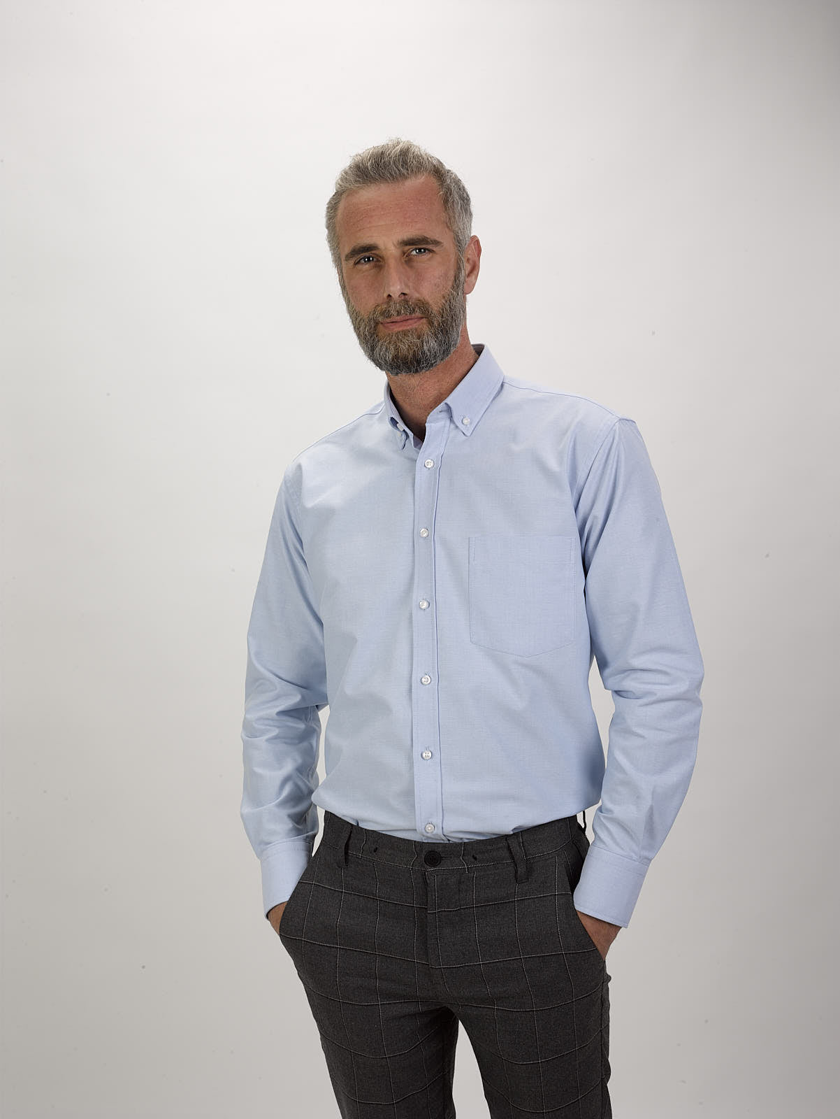 Camisas lisa para homem - Azul