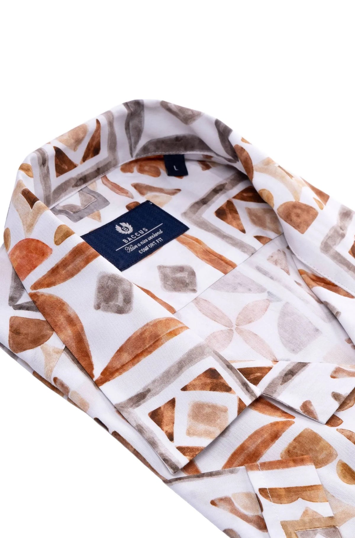 Camisa havaiana Baccus - Bege