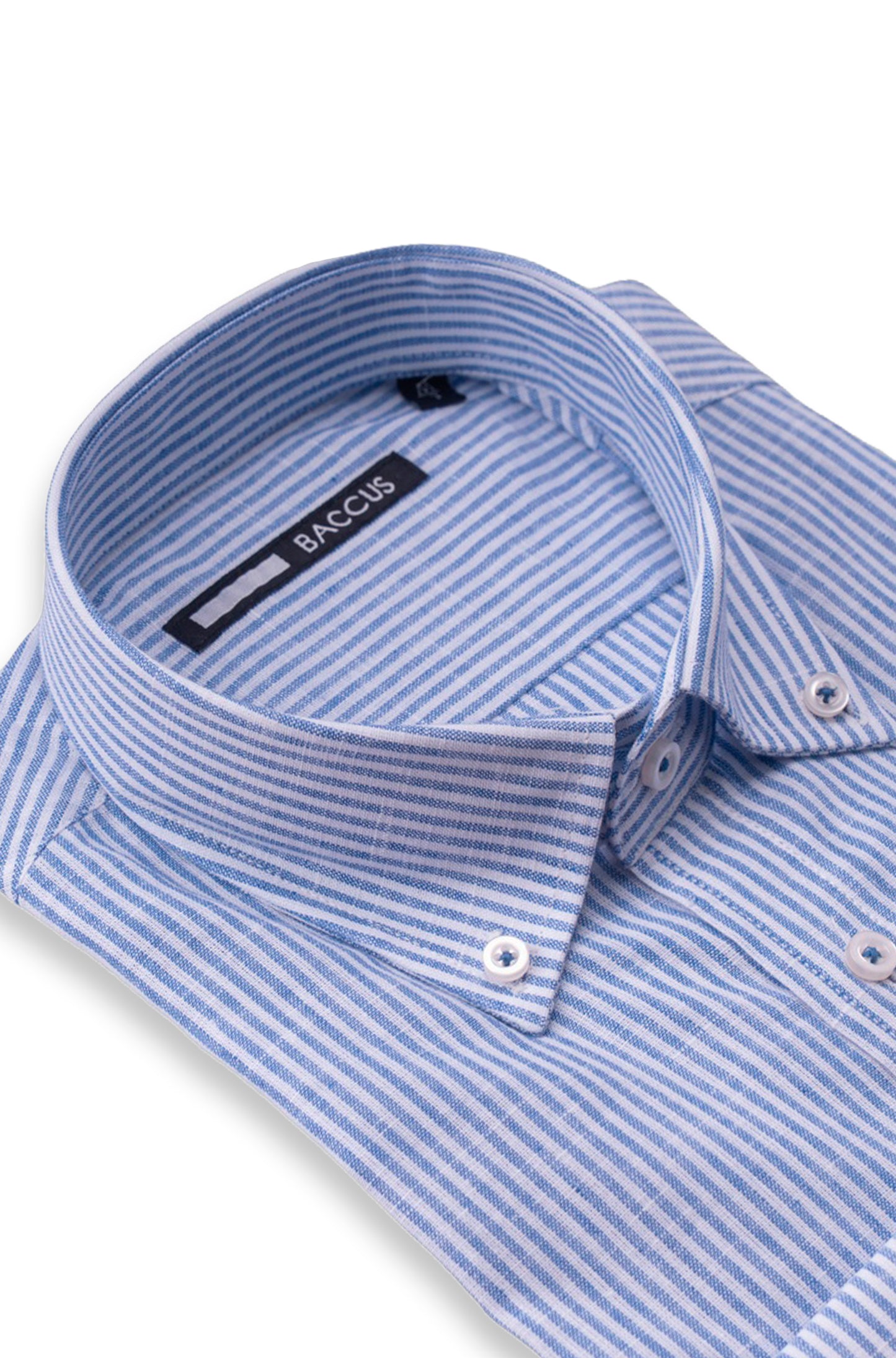 Camisa com risca de homem - Azul