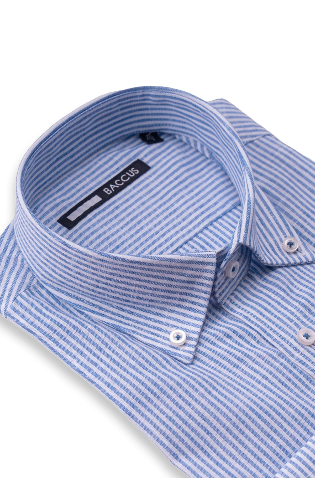 Camisa com risca de homem - Azul