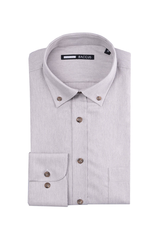 Camisa lisa para homem - Bege
