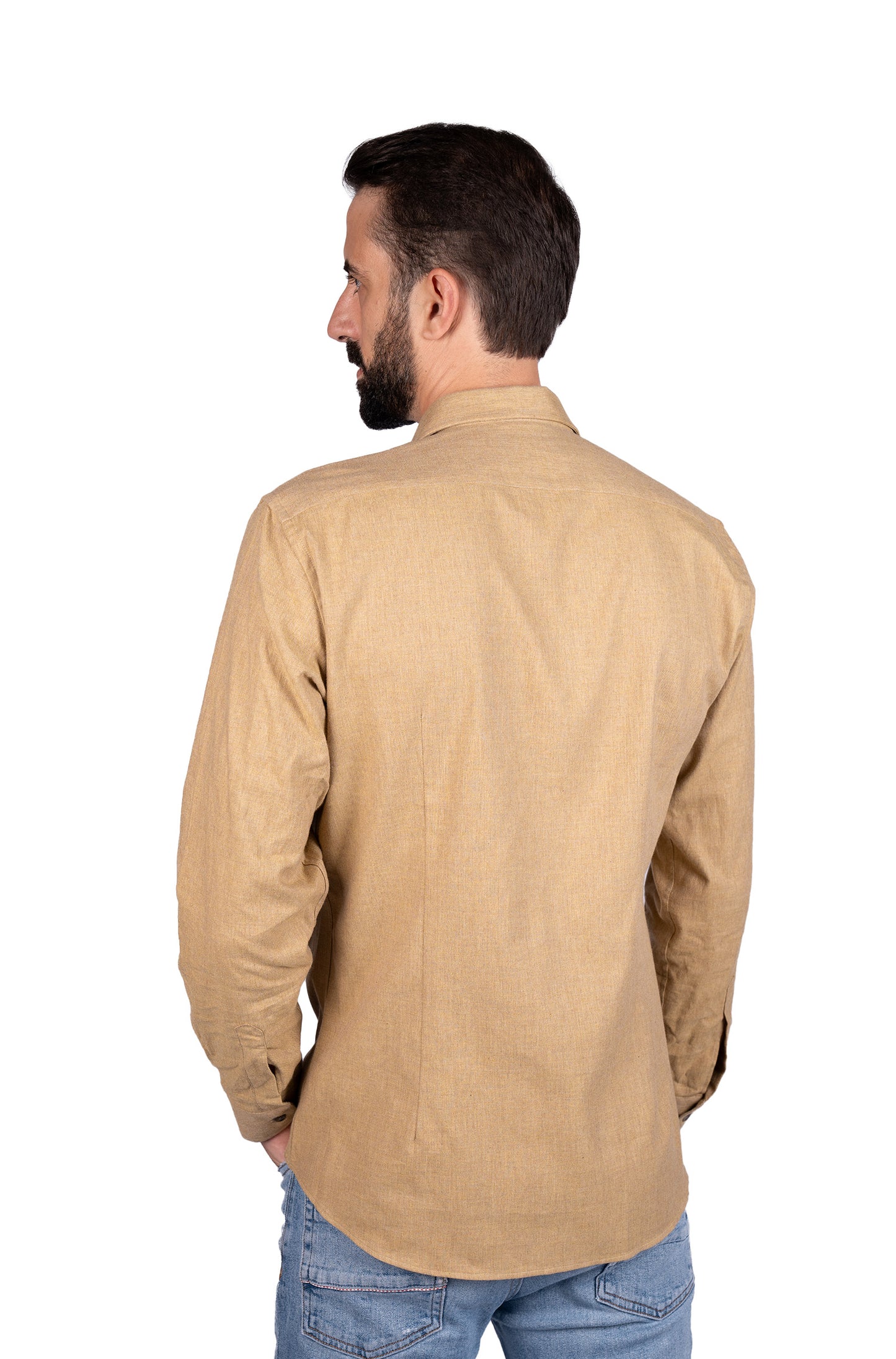Camisa lisa para homem - Amarelo