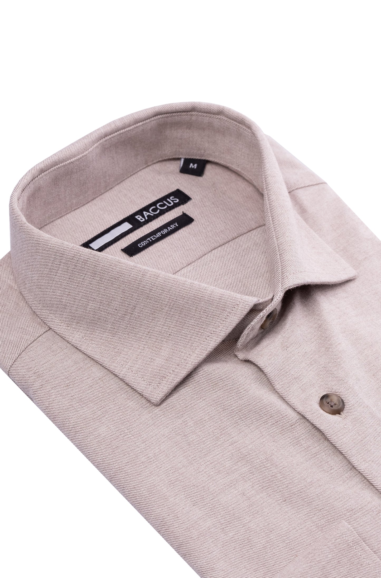 Camisa lisa para homem - Bege