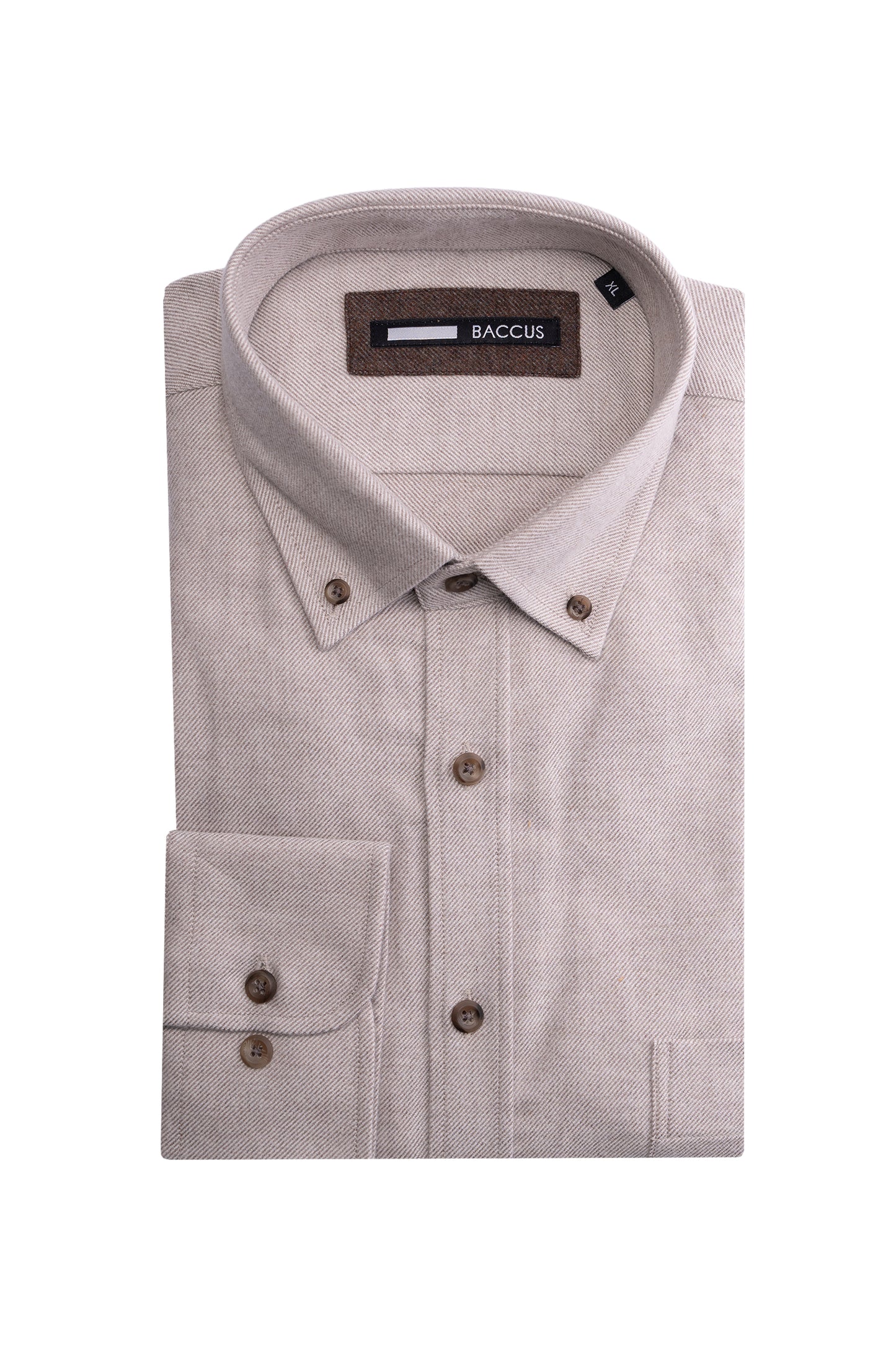 Camisa lisa para homem - Bege