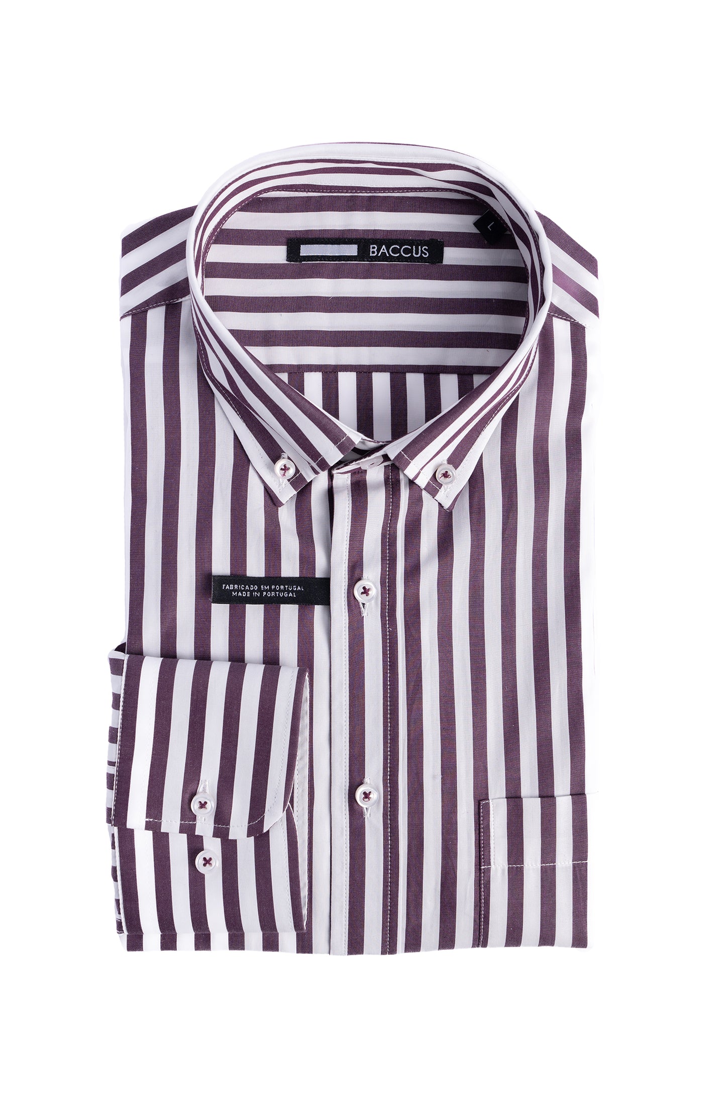 Camisa de homem com risca - Vermelho