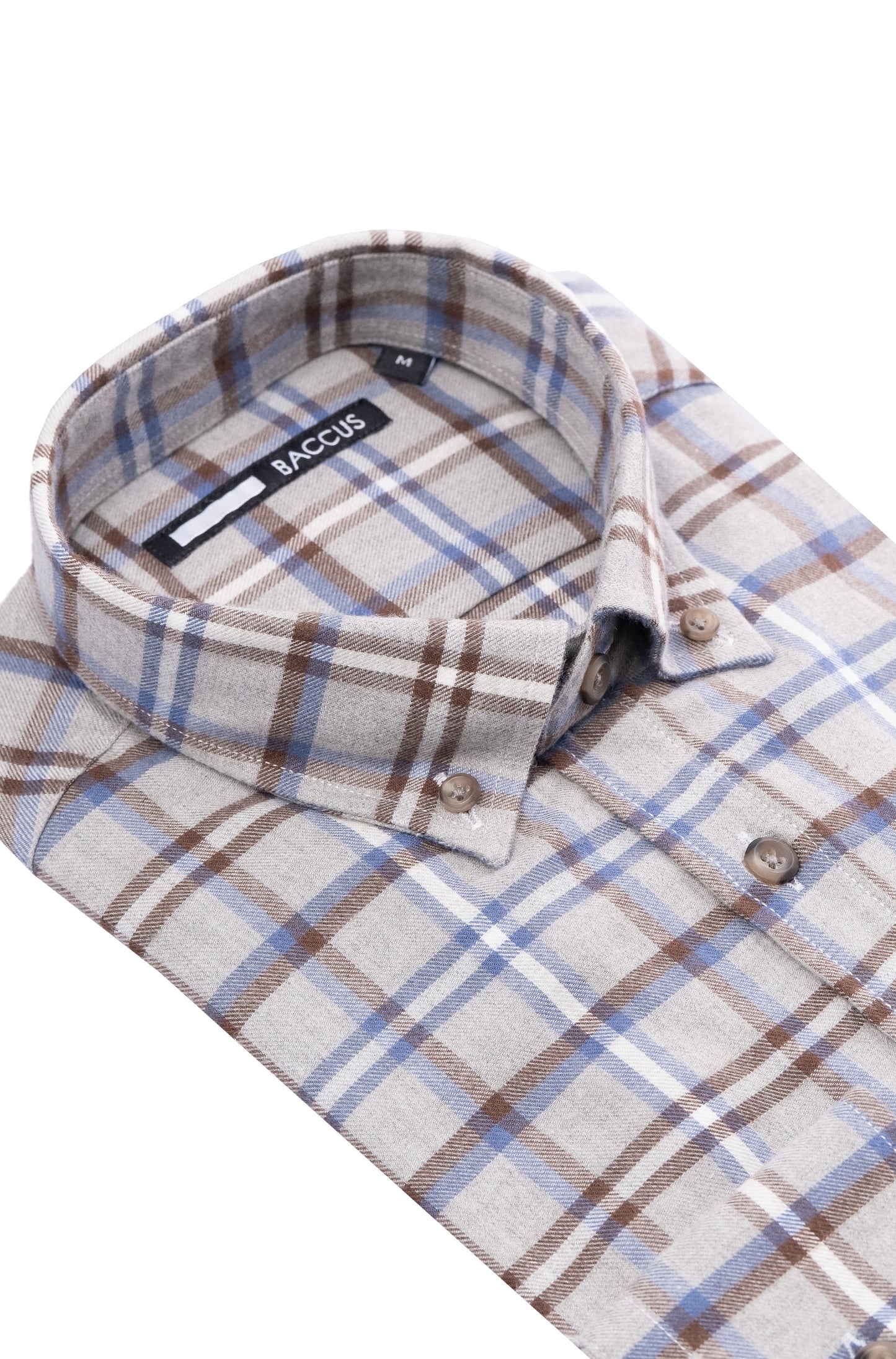 Camisa homem com xadrez - Bege