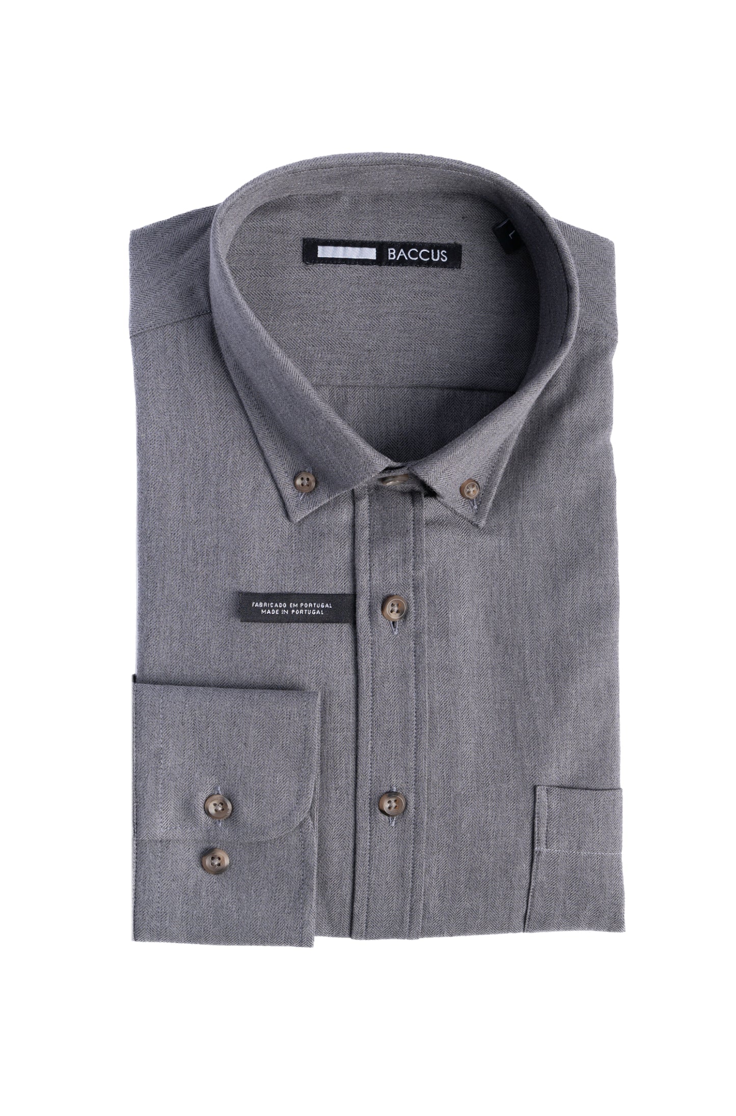 Camisa lisa para homem - Cinza