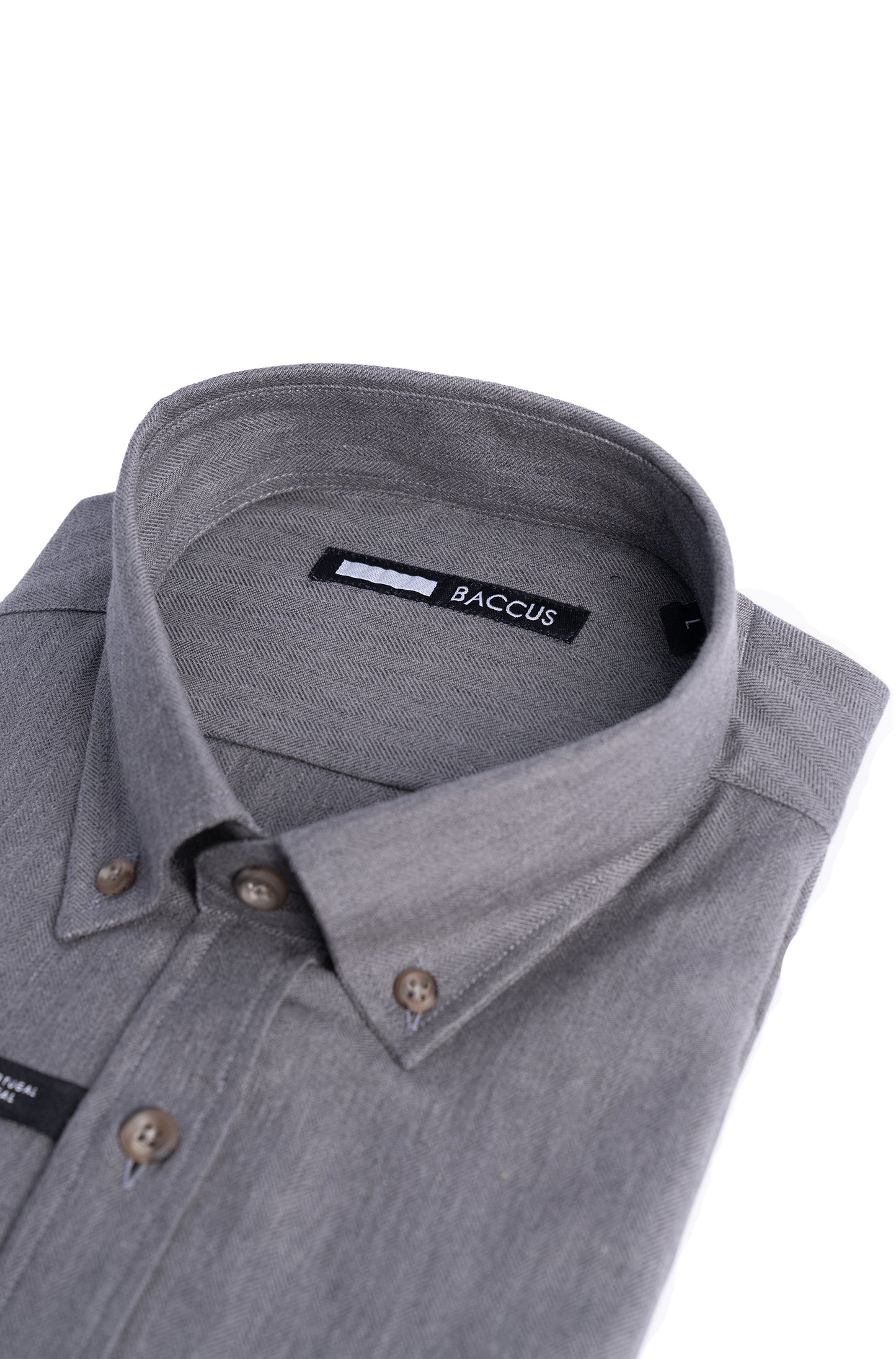 Camisa lisa para homem - Cinza