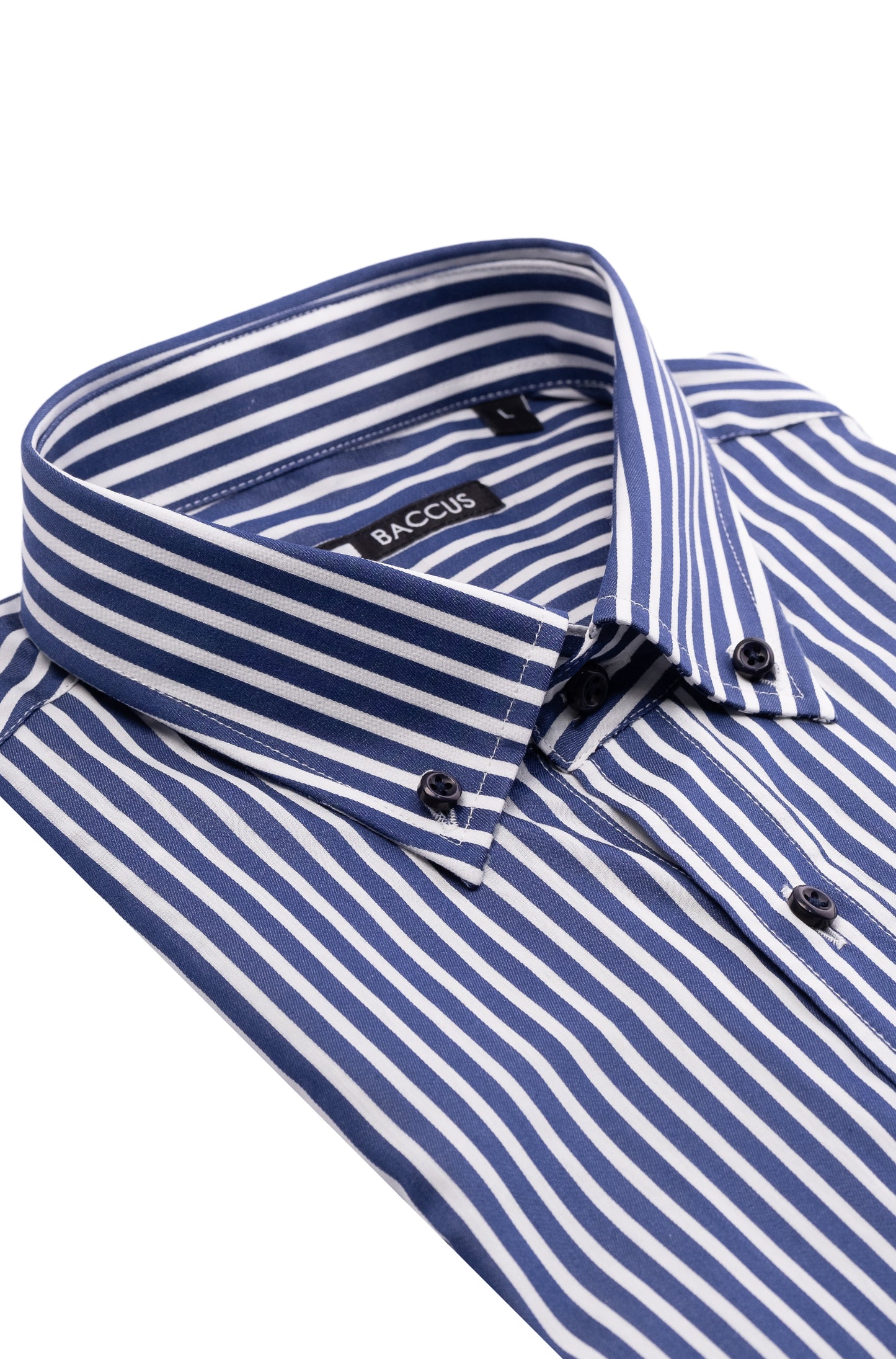 Camisa de homem com risca - Marinho