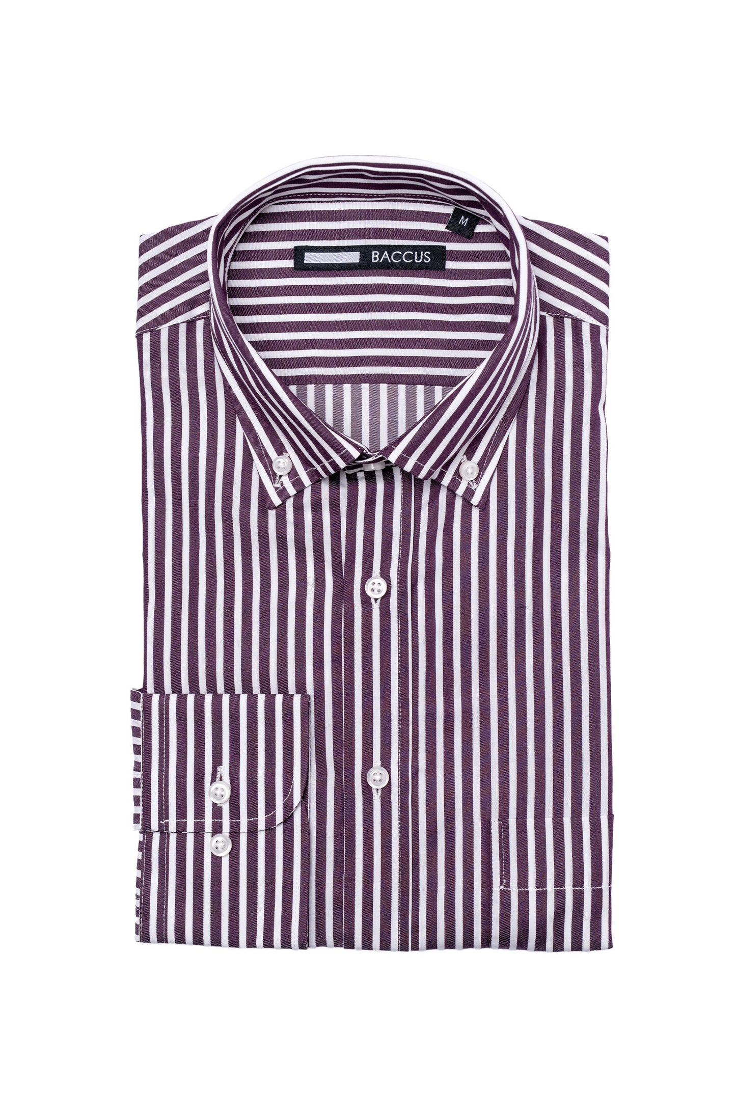 Camisa de homem com risca - Bordeaux