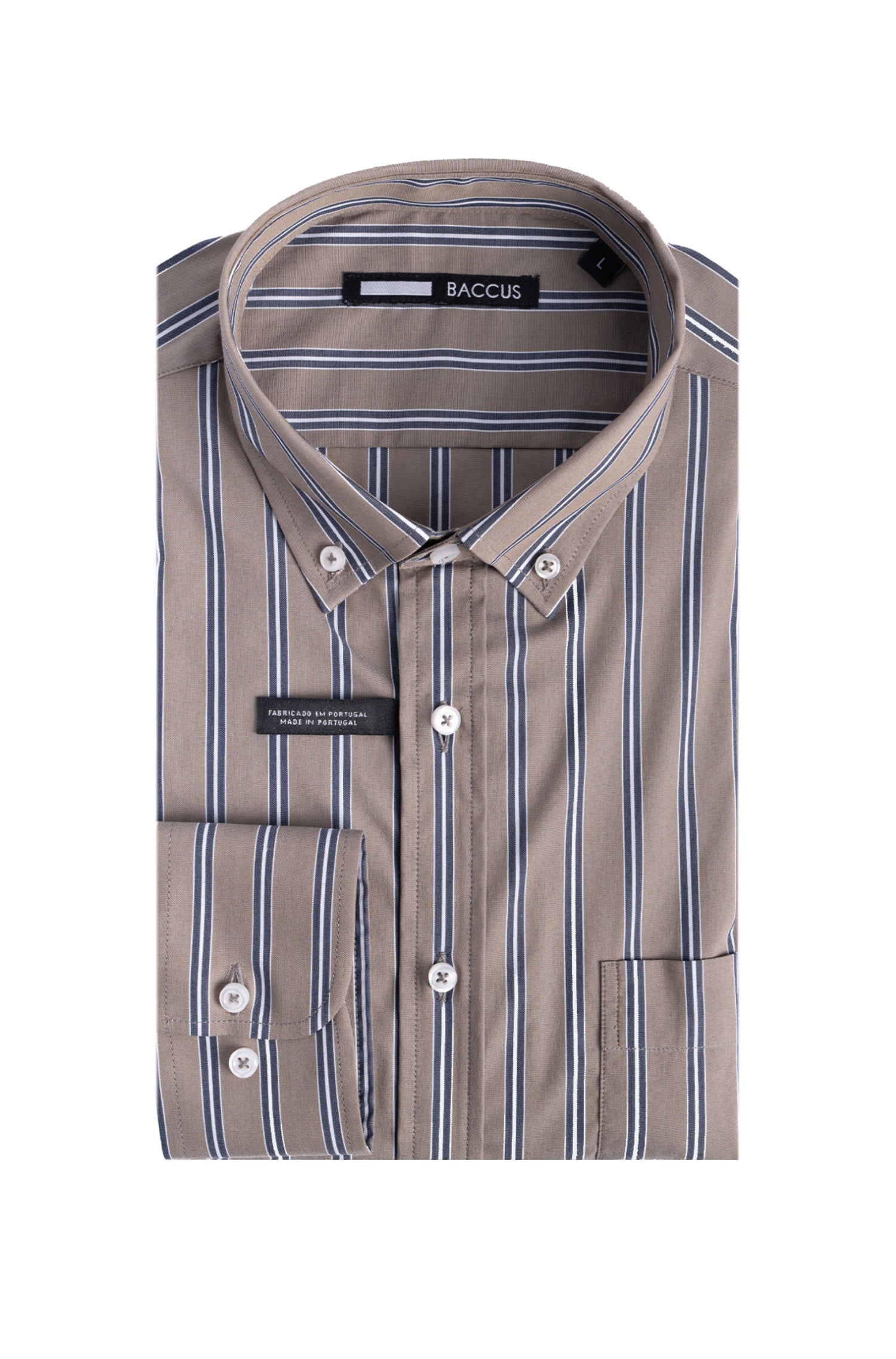 Camisa de homem com risca - Verde