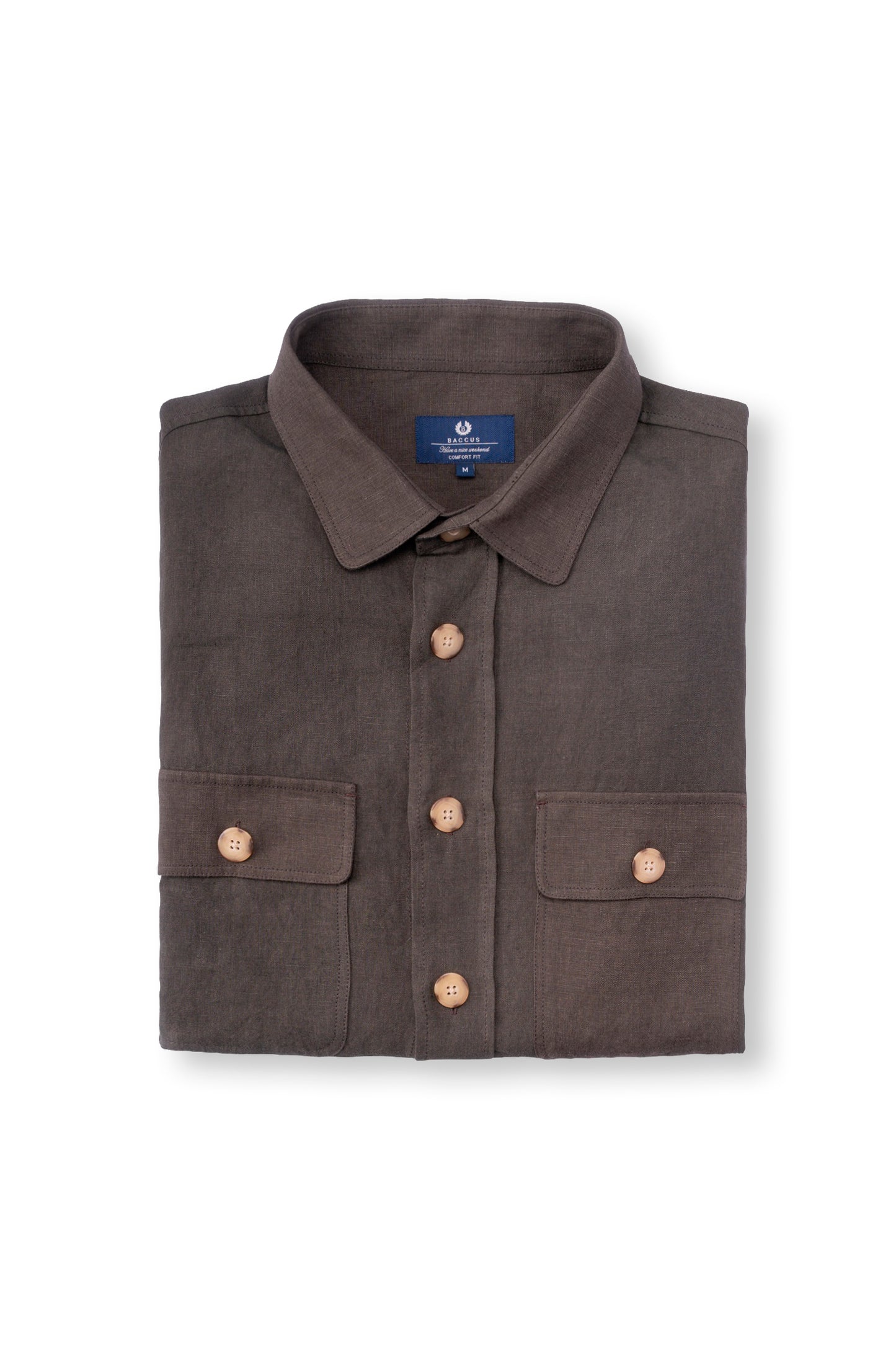 Overshirt em linho - Verde