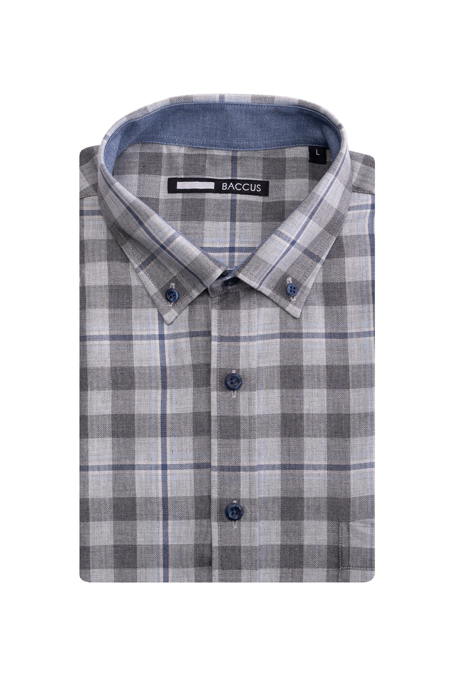 Camisa xadrez masculina - Cinza