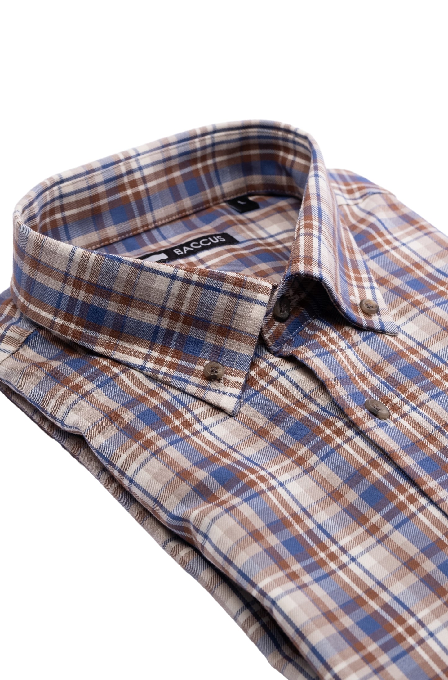 Men's Plaid Shirt - Beige