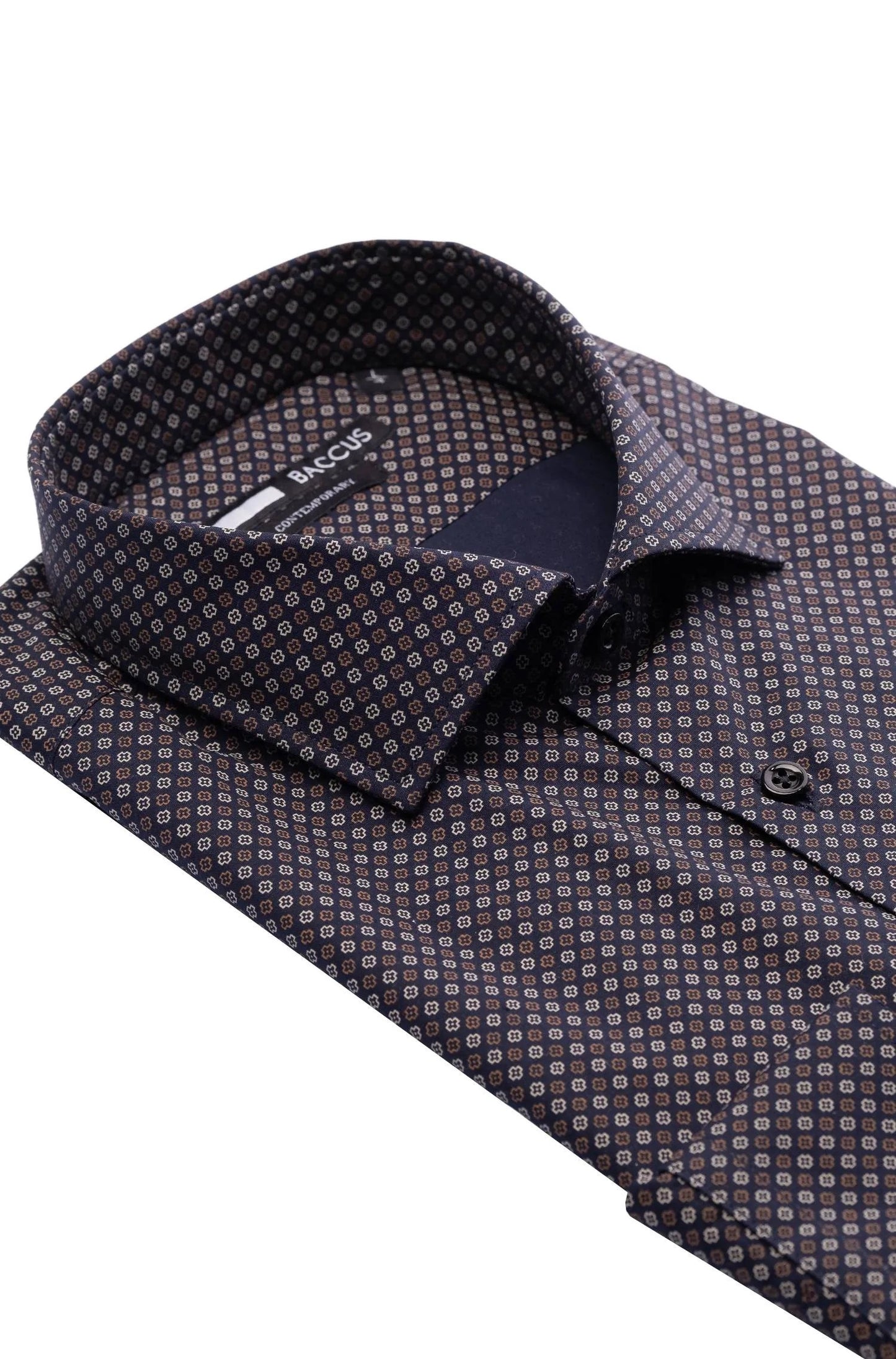 Camisa Baccus estampada - Castanho
