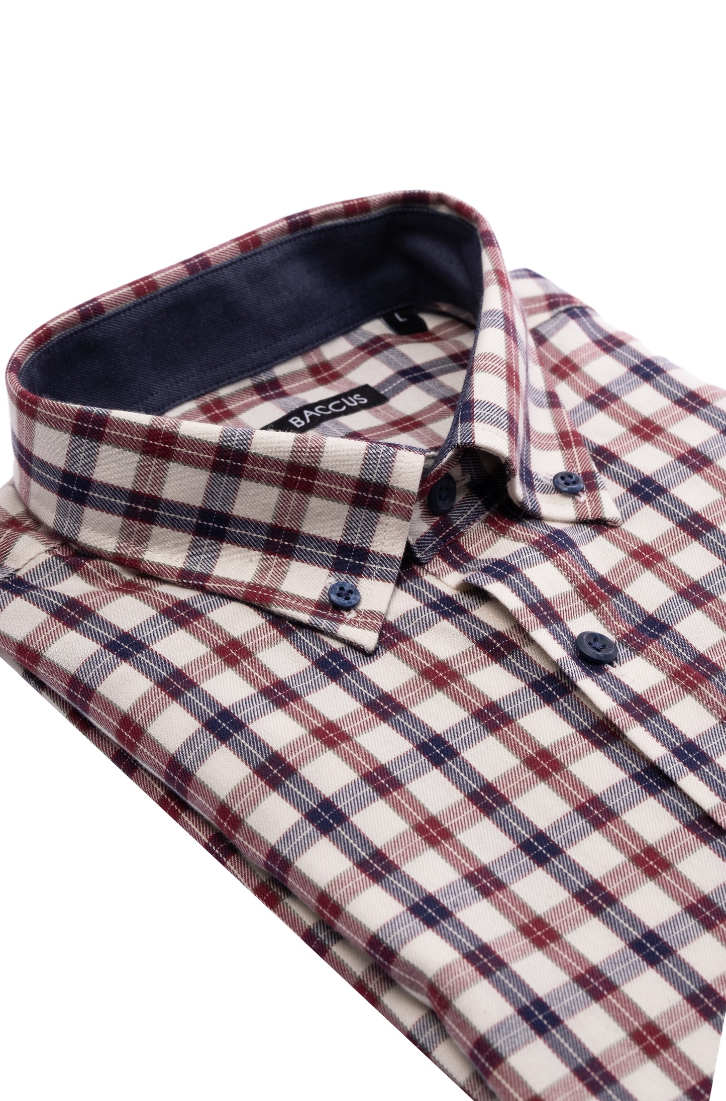 Men's Plaid Shirt - Beige