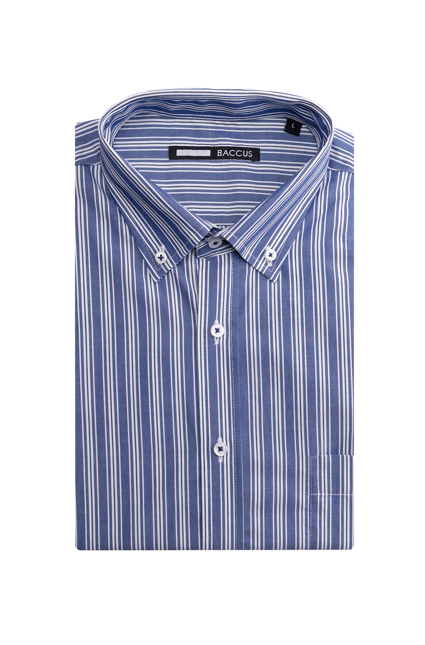 Camisa de homem com risca - Azul