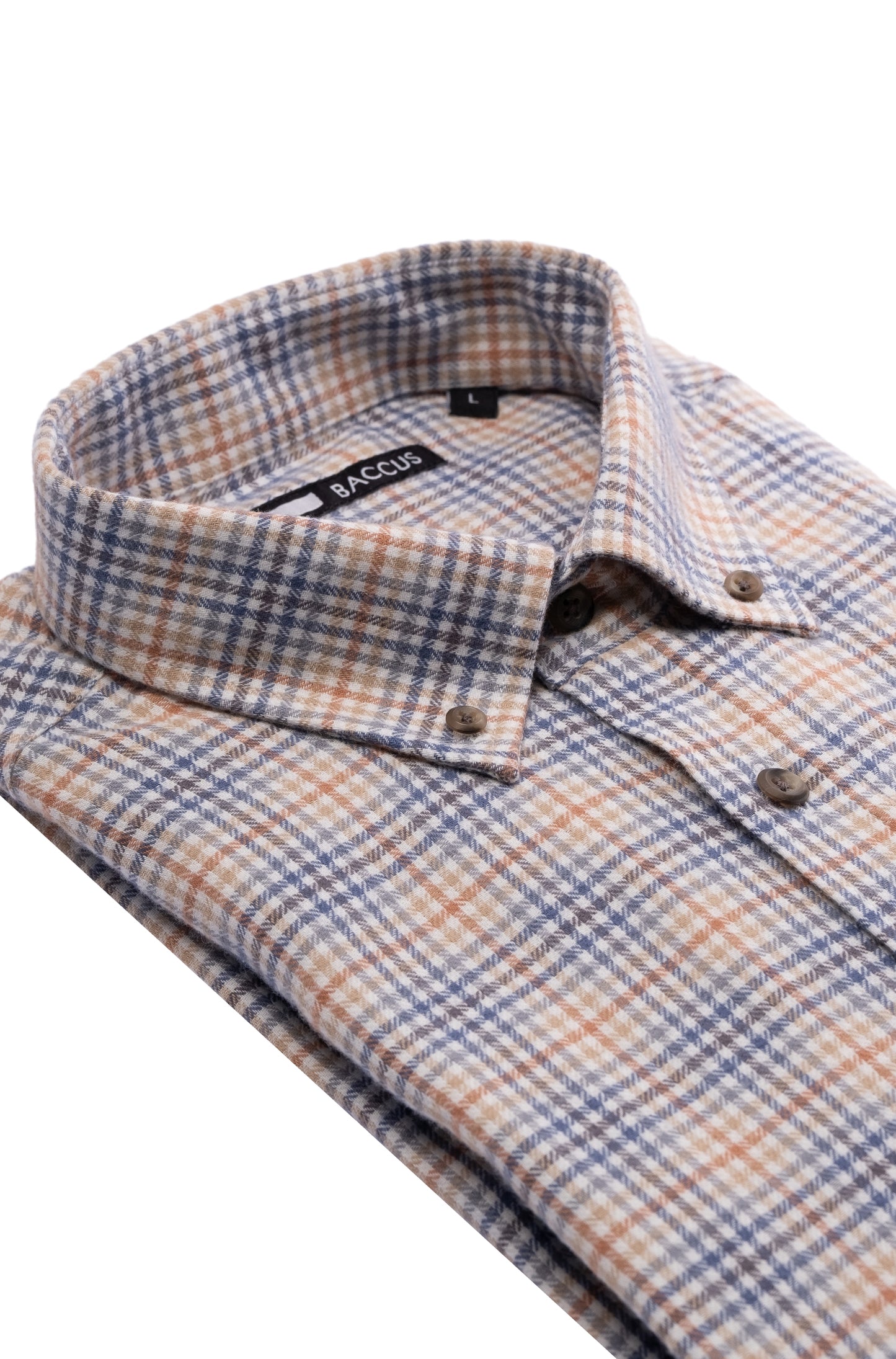 Men's Plaid Shirt - Beige