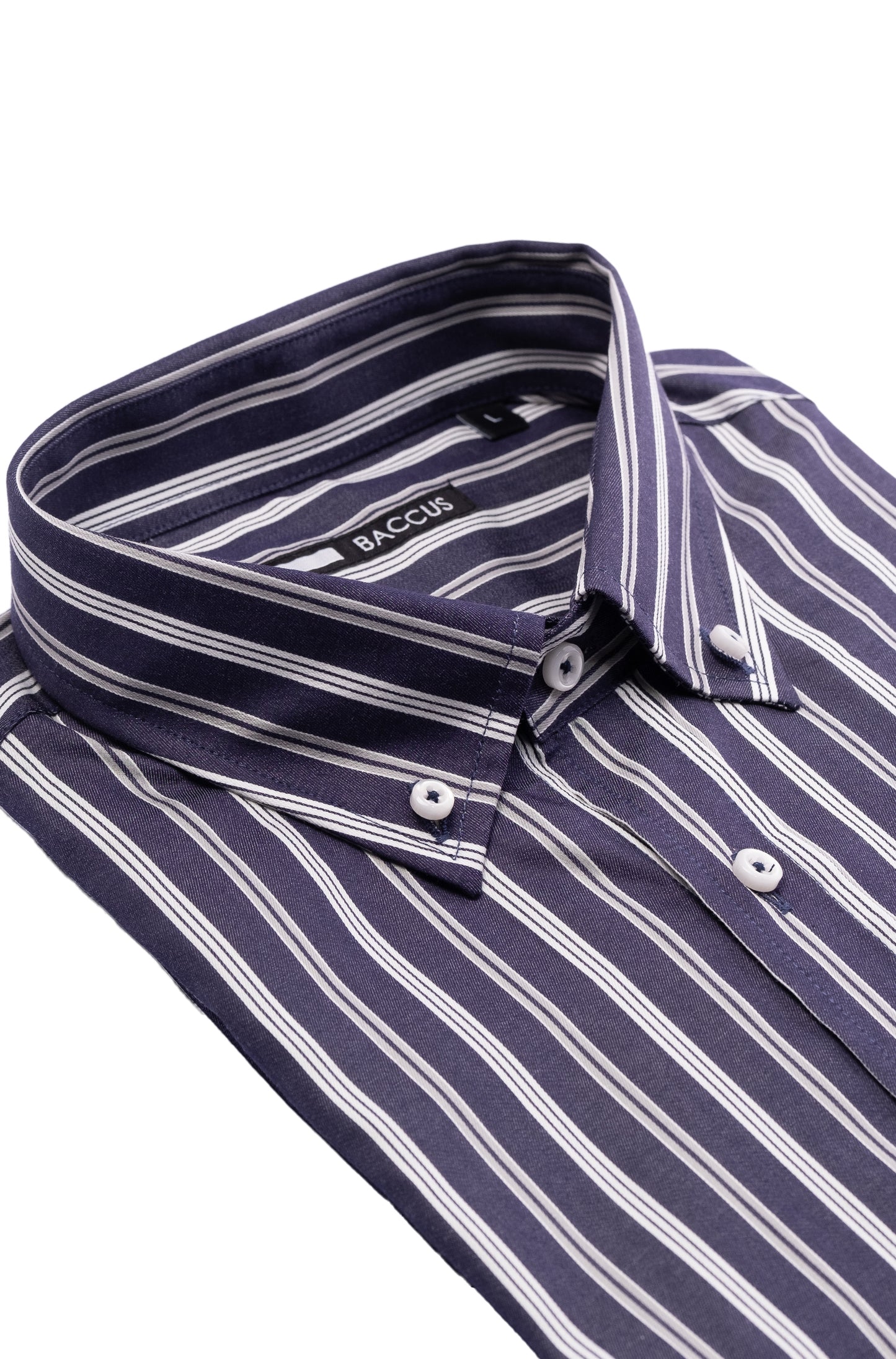 Camisa de homem com risca - Marinho