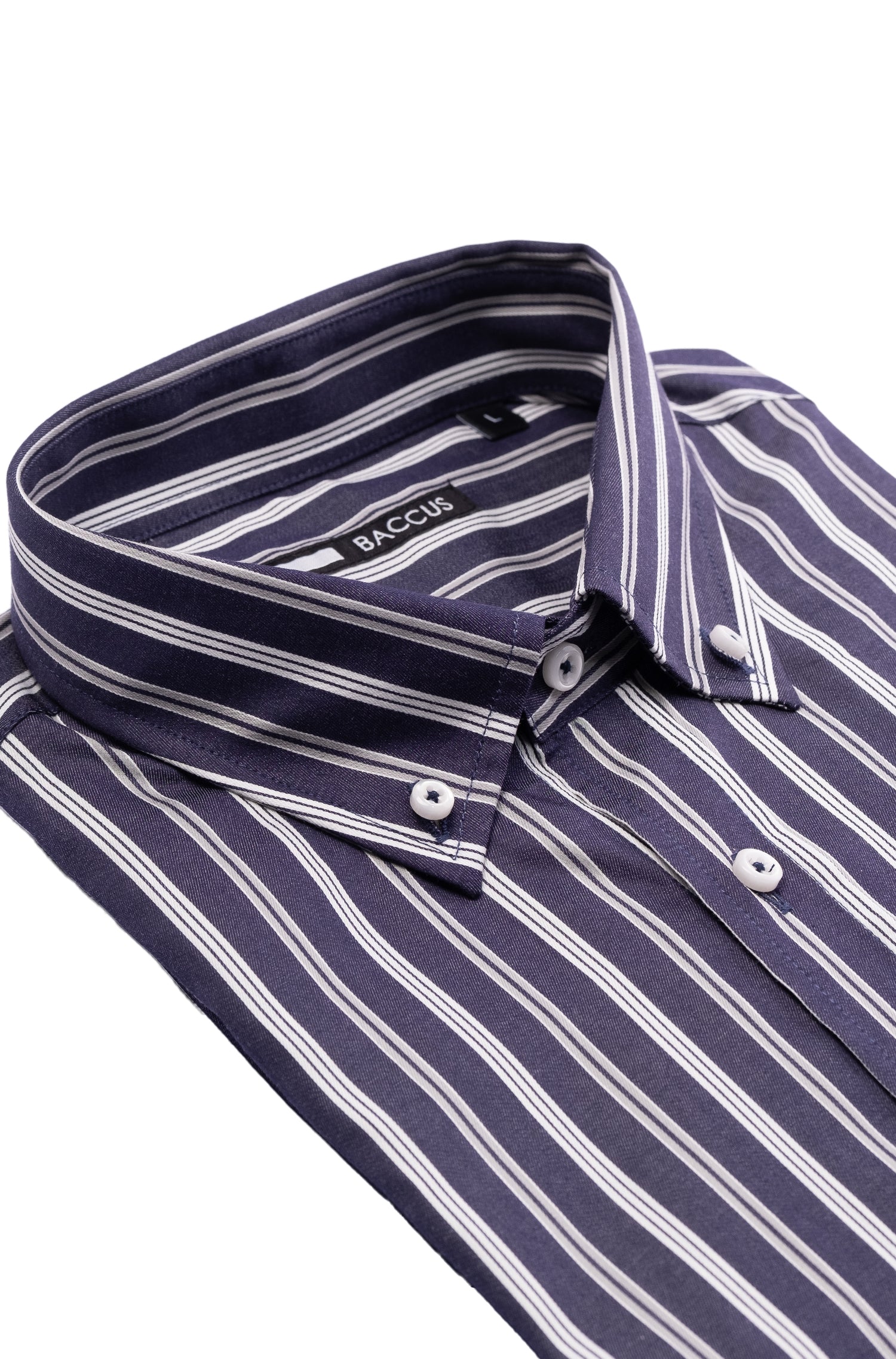 Camisa de homem com risca - Marinho
