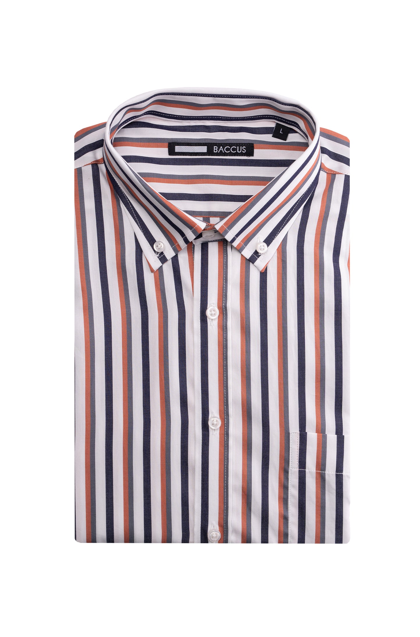 Camisa de homem com risca - Amarelo