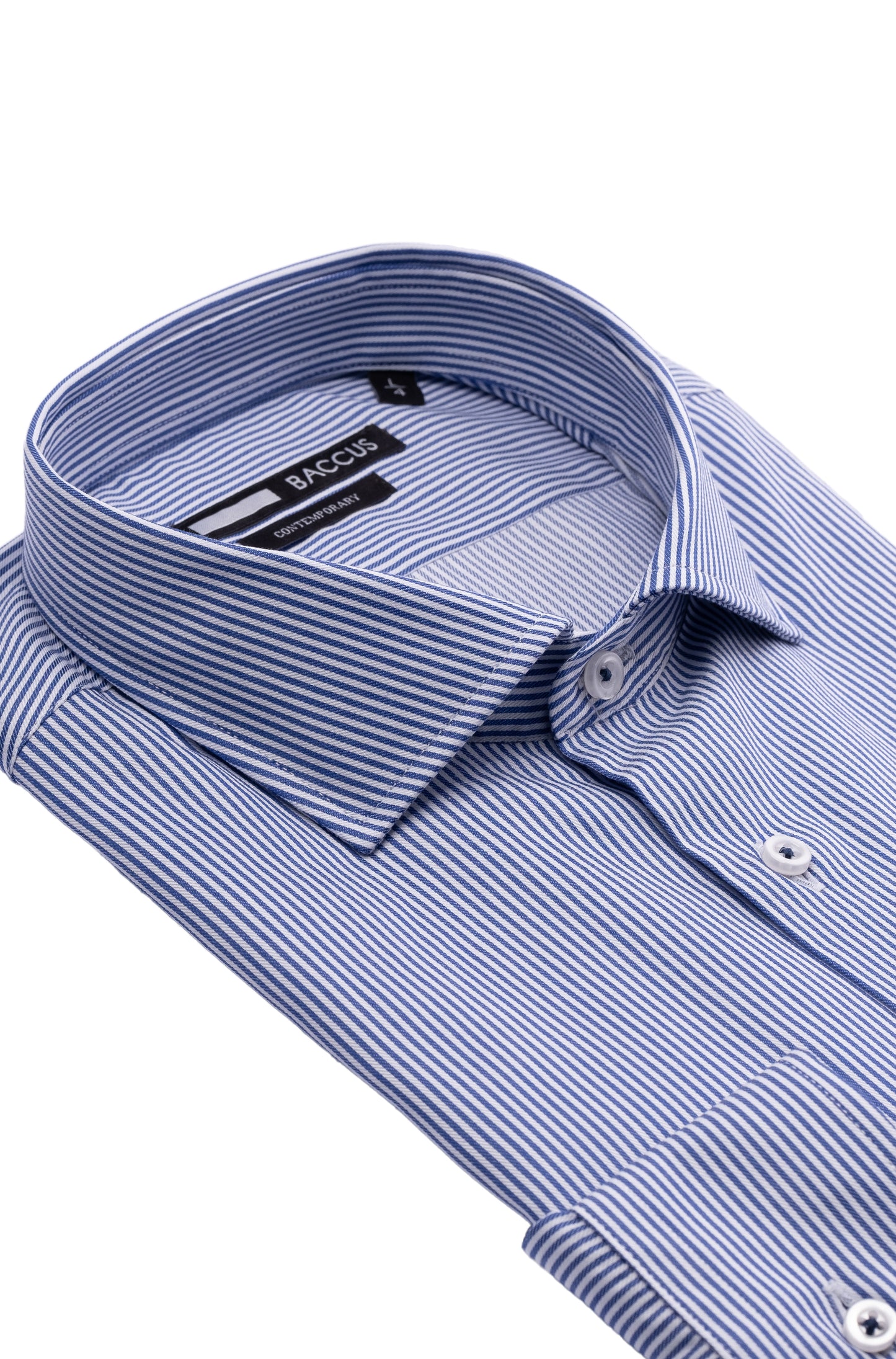 Camisa de homem com risca - Azul