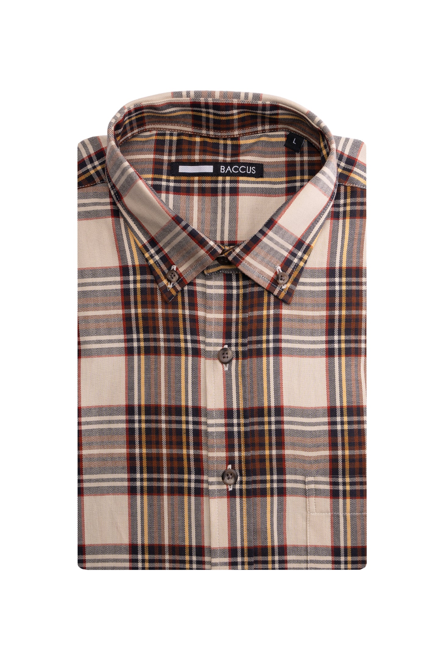 Camisa xadrez masculina - Bege