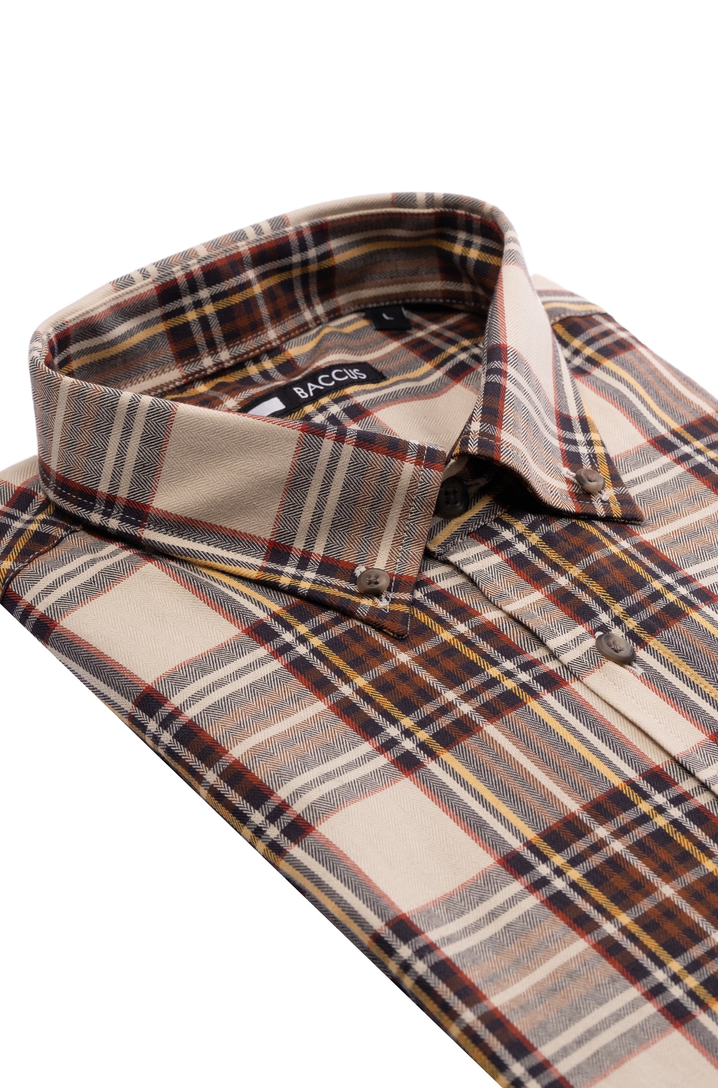 Camisa xadrez masculina - Bege