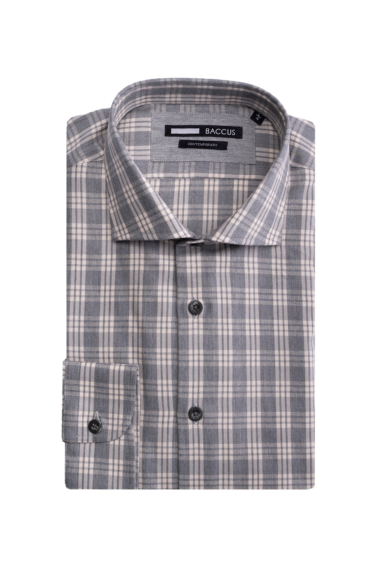 Camisa xadrez masculina - Cinza