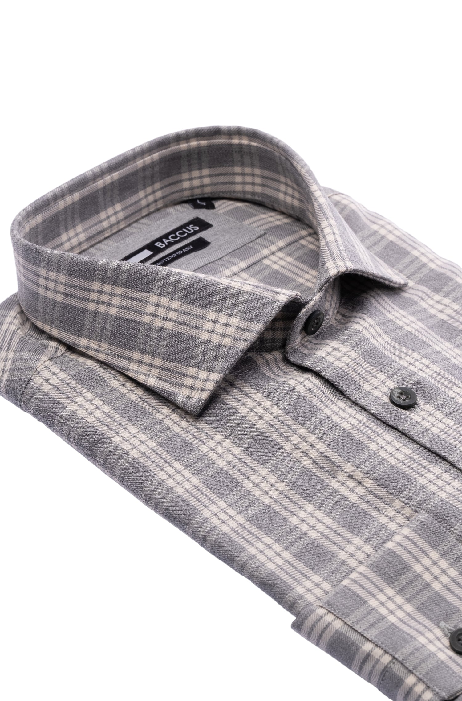 Camisa xadrez masculina - Cinza