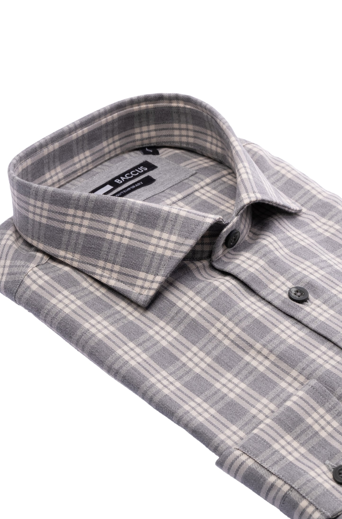 Camisa xadrez masculina - Cinza