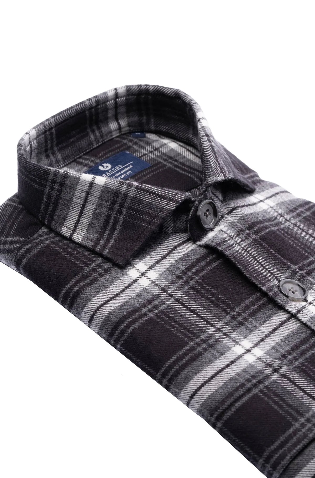 Premium plaid overshirt - Grey