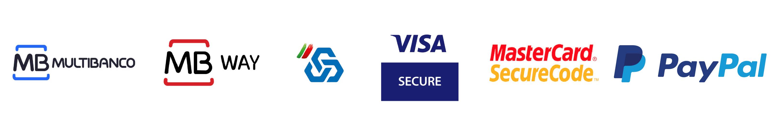 Meios de pagamento seguros da loja online da BACCUS. Multibanco, MB Way, cartão Visa e Master Card e Paypal. Pagamentos seguros, simples e rápidos.