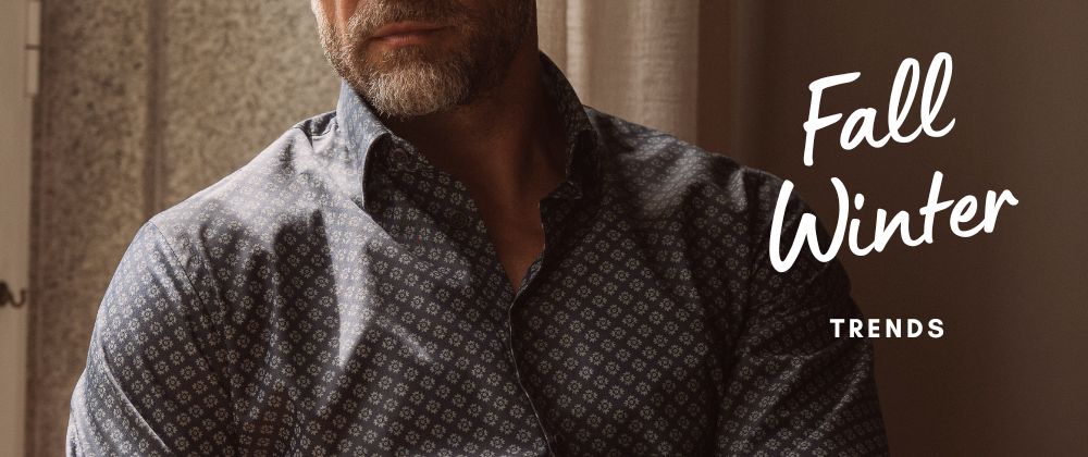 Camisa estampada em algodão para homem