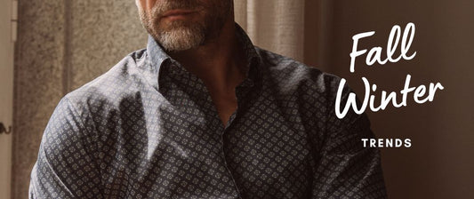 Camisa estampada em algodão para homem