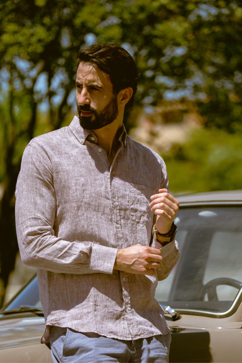 Camisas lisas para homem