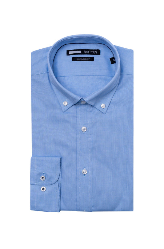 Camisa oxford regular - Azul