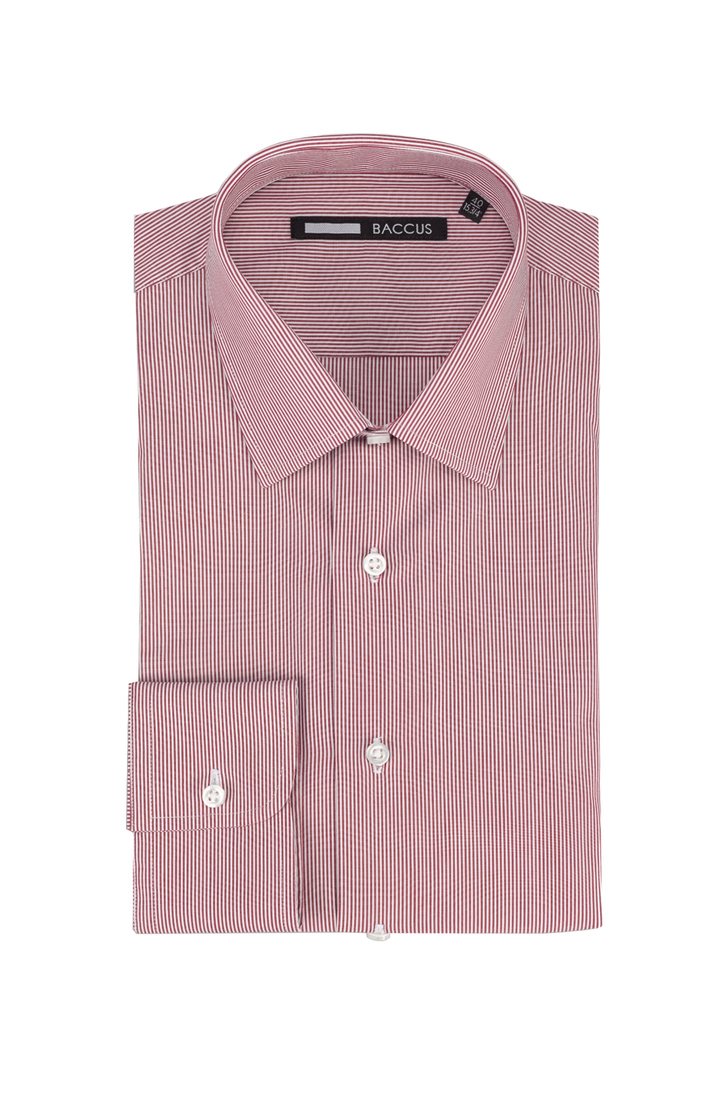 Camisa de homem com risca - Bordeaux