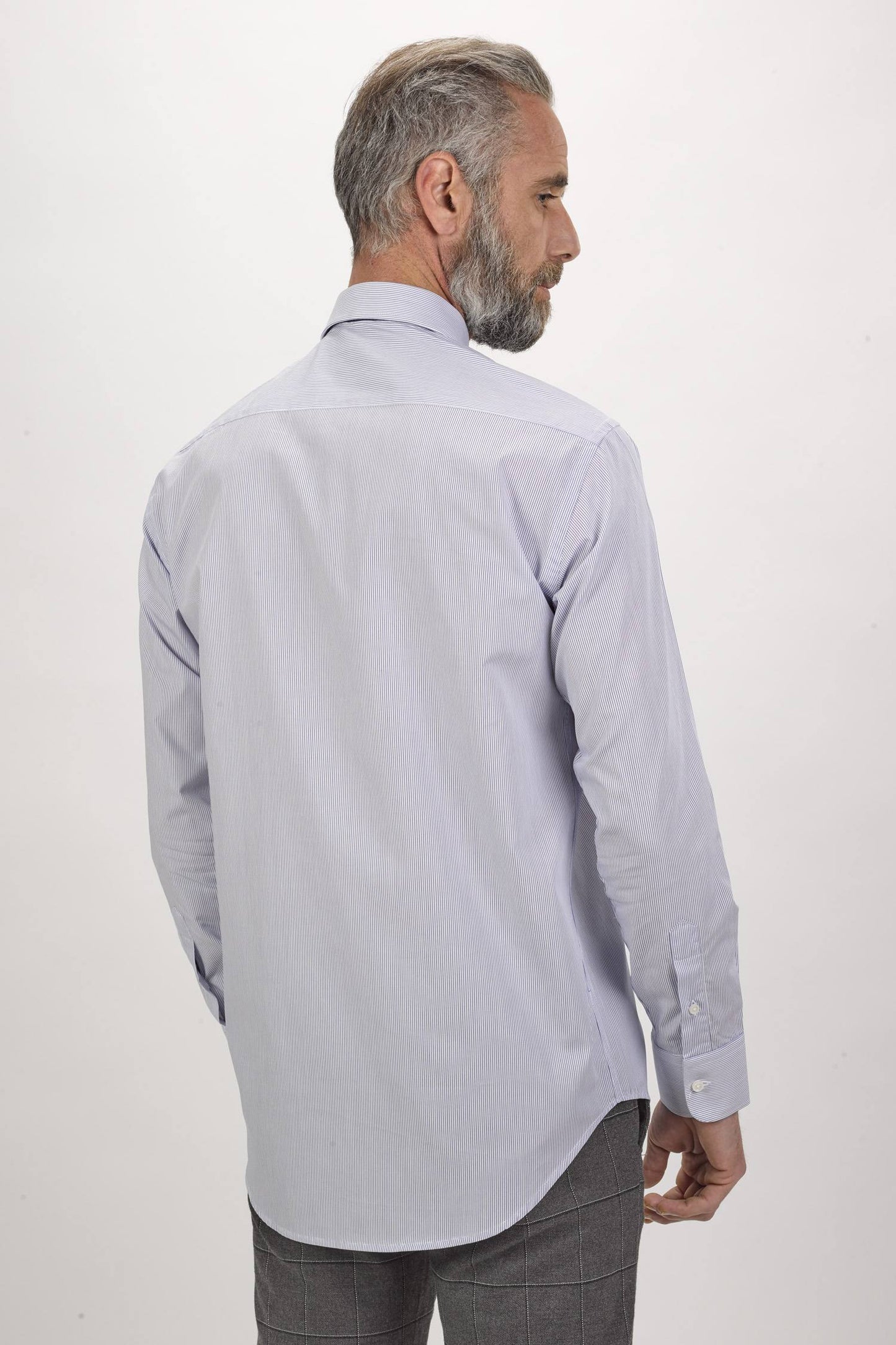 Camisa de homem com risca - Azul