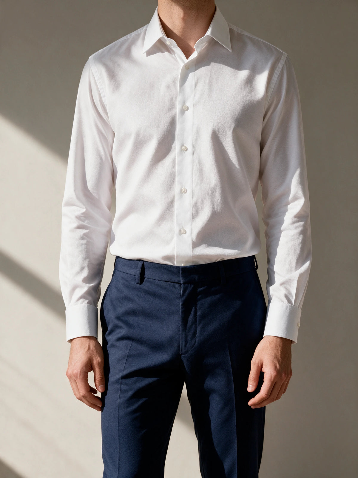 Plain faux shirt - White