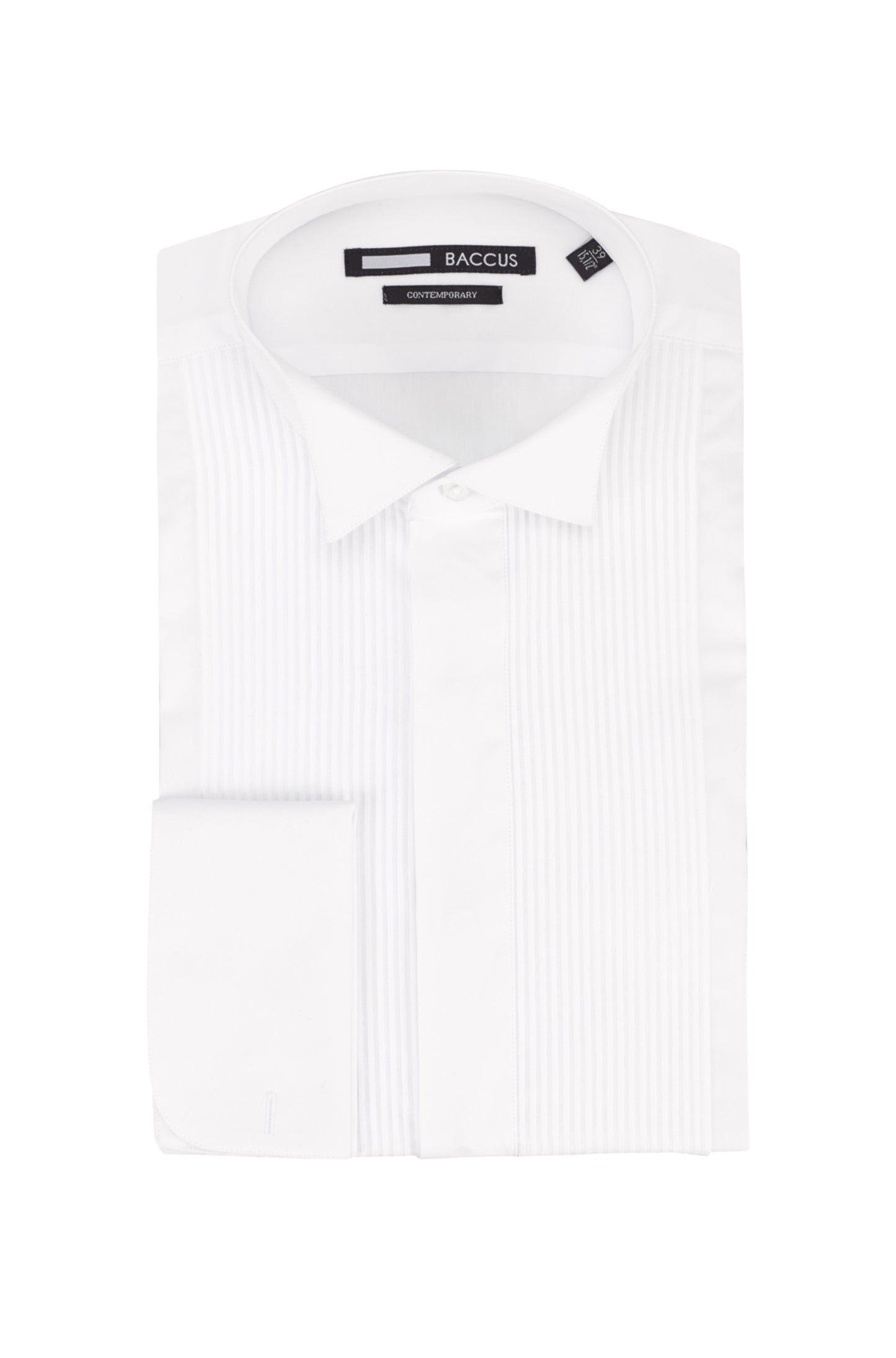 Camisa cerimónia plissada - Branco