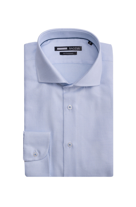 Camisa com microdesenhos - Azul