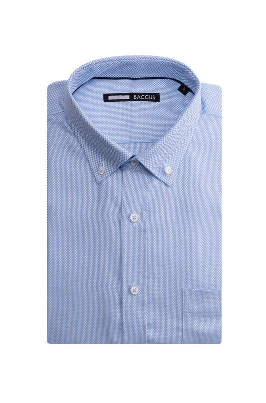 Camisa com microdesenhos - Azul