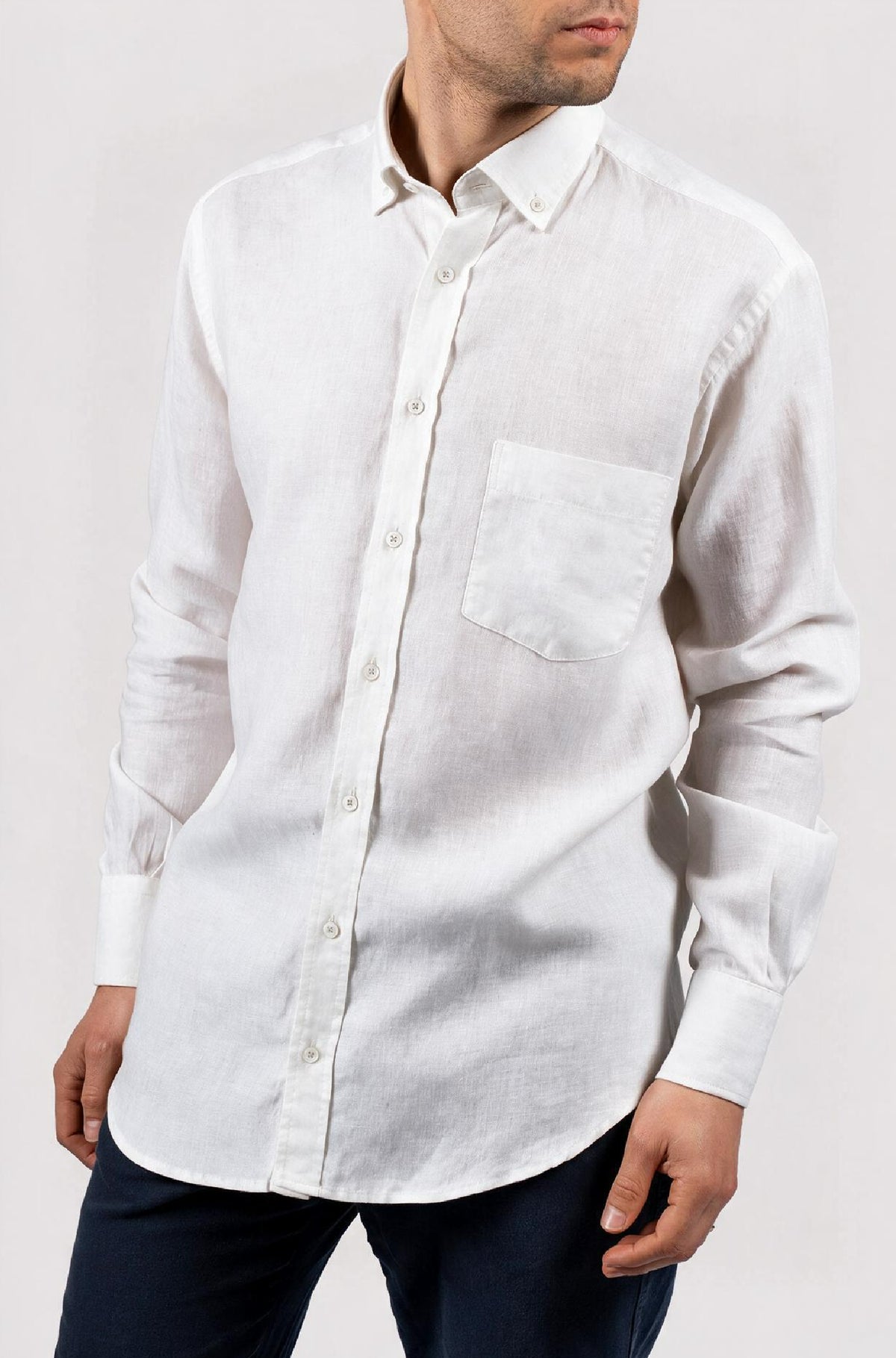 Men's plain shirt - White