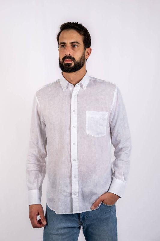 Camisa lisa para homem - Branco